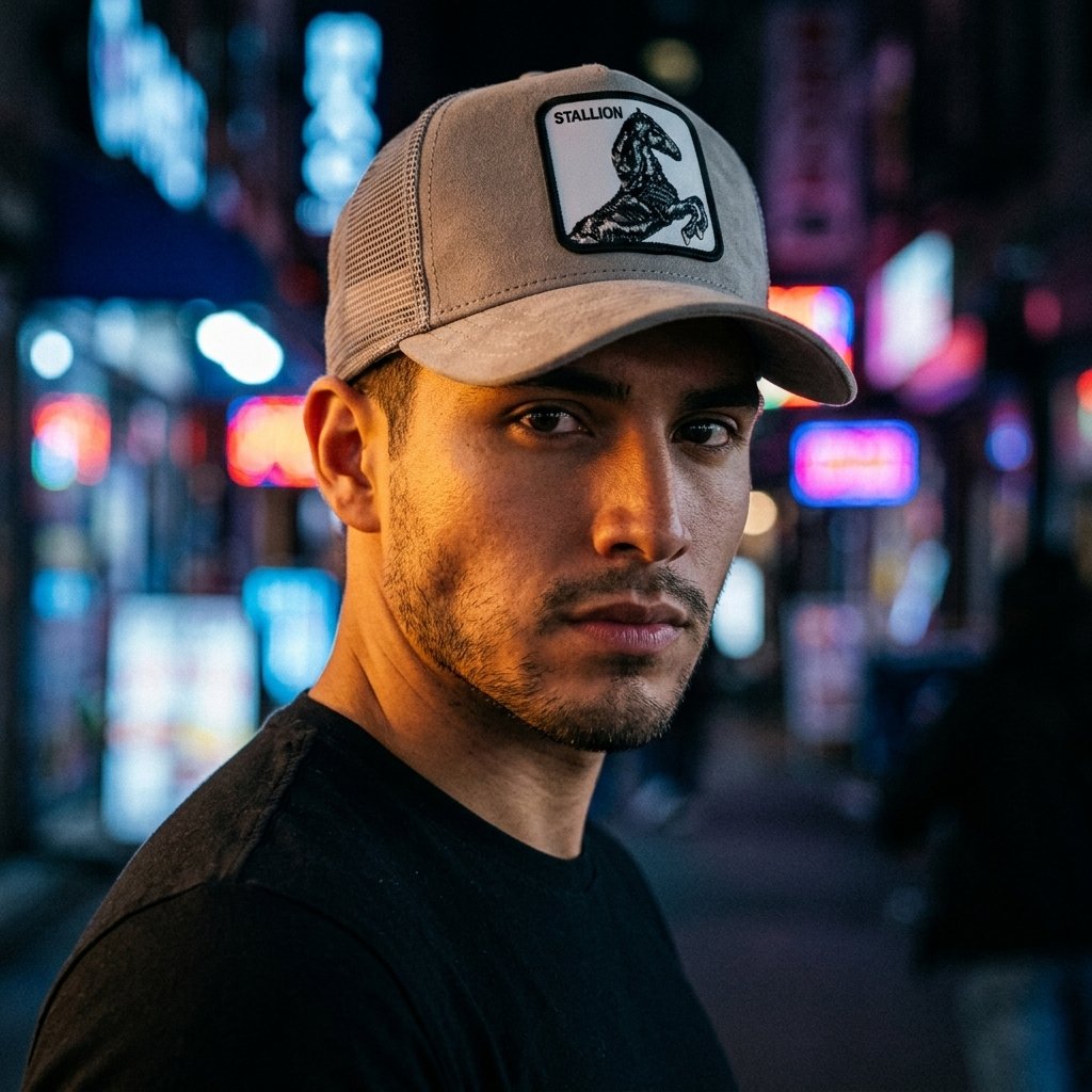 Chico con Gorra Stallion - Retrato urbano