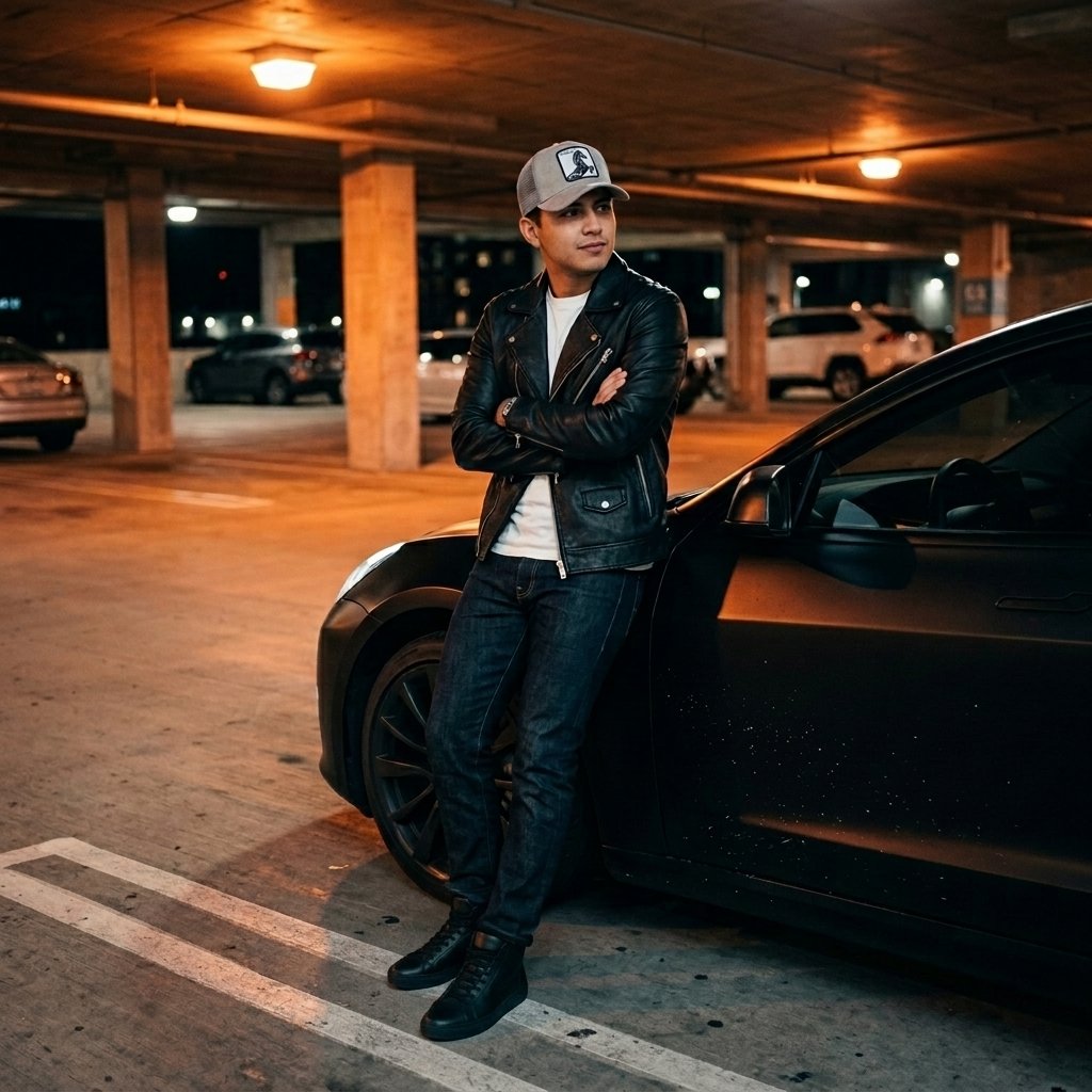 Chico con Gorra Stallion - Estilo nocturno